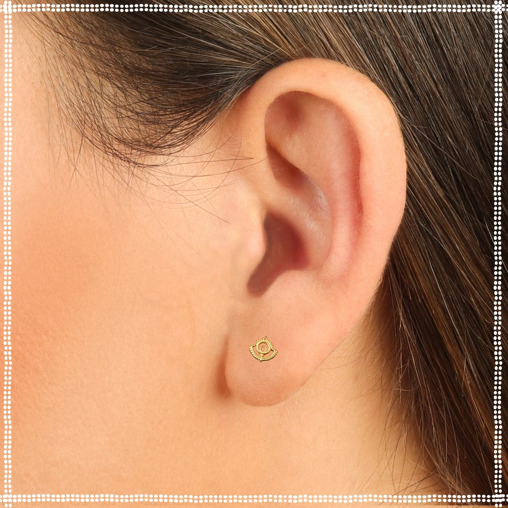 14k Gold Gold Stud Earrings | Parvati