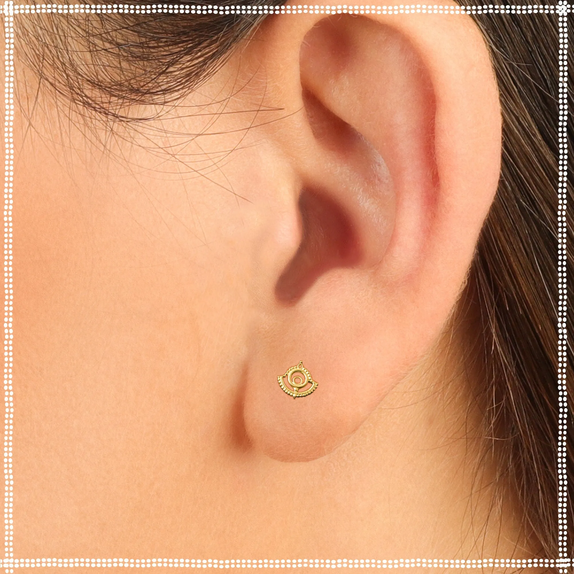 14k Gold Gold Stud Earrings | Parvati