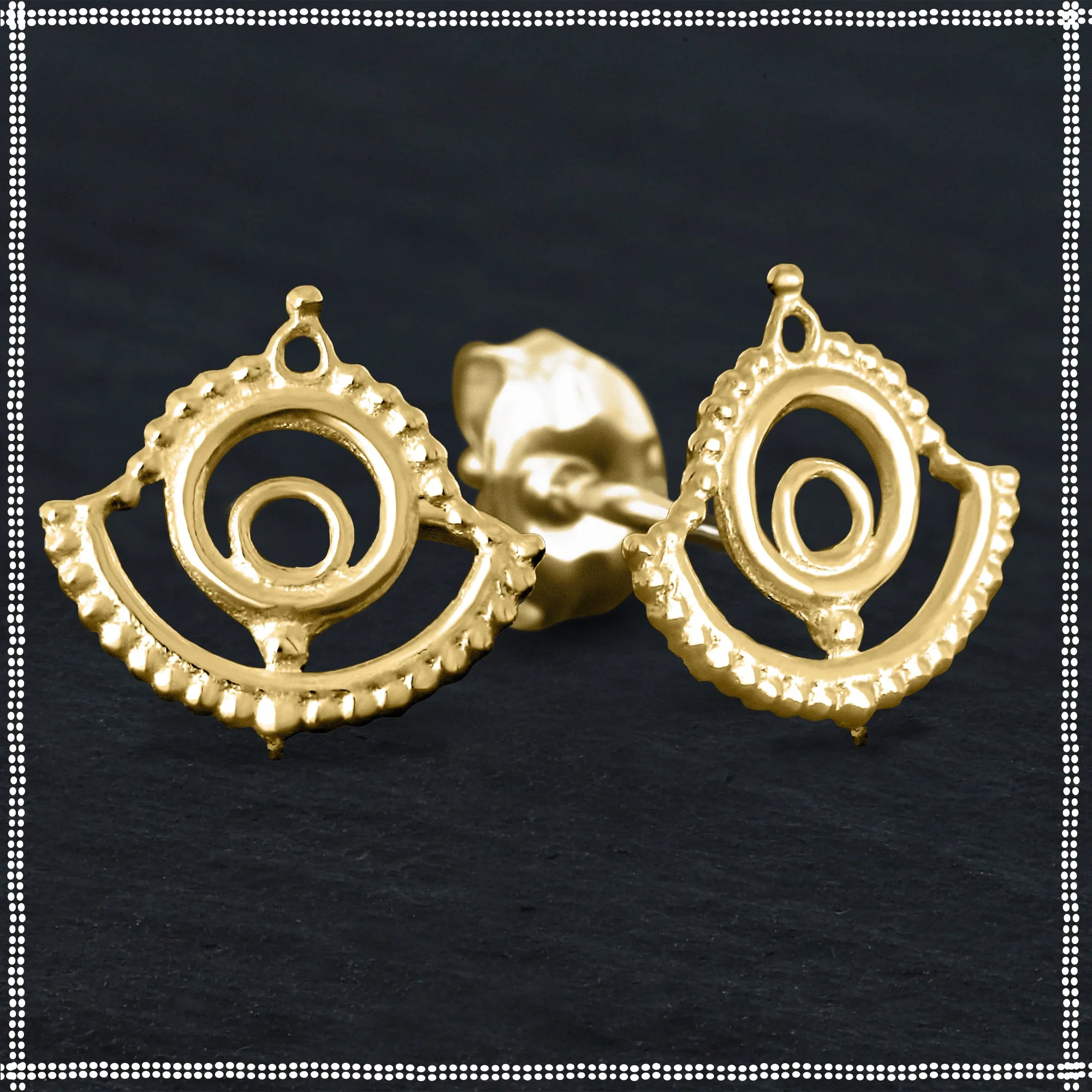 14k Gold Gold Stud Earrings | Parvati