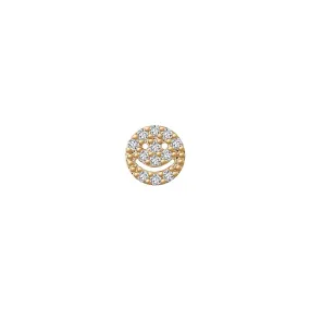 14k Skinny Happy Face Charm (yellow)