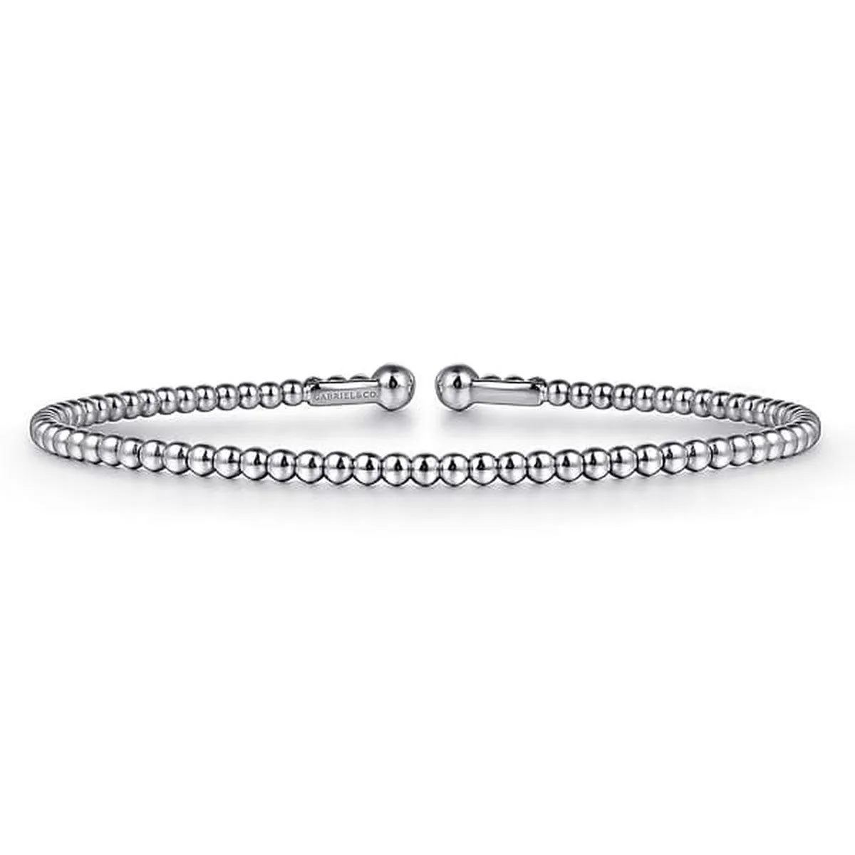 14K White Gold Bujukan Split Bangle - BG4107-62W4JJJ