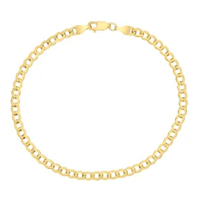 14K Yellow Gold Filled 4.1Mm Curb Link Bracelet With Lobster Clasp