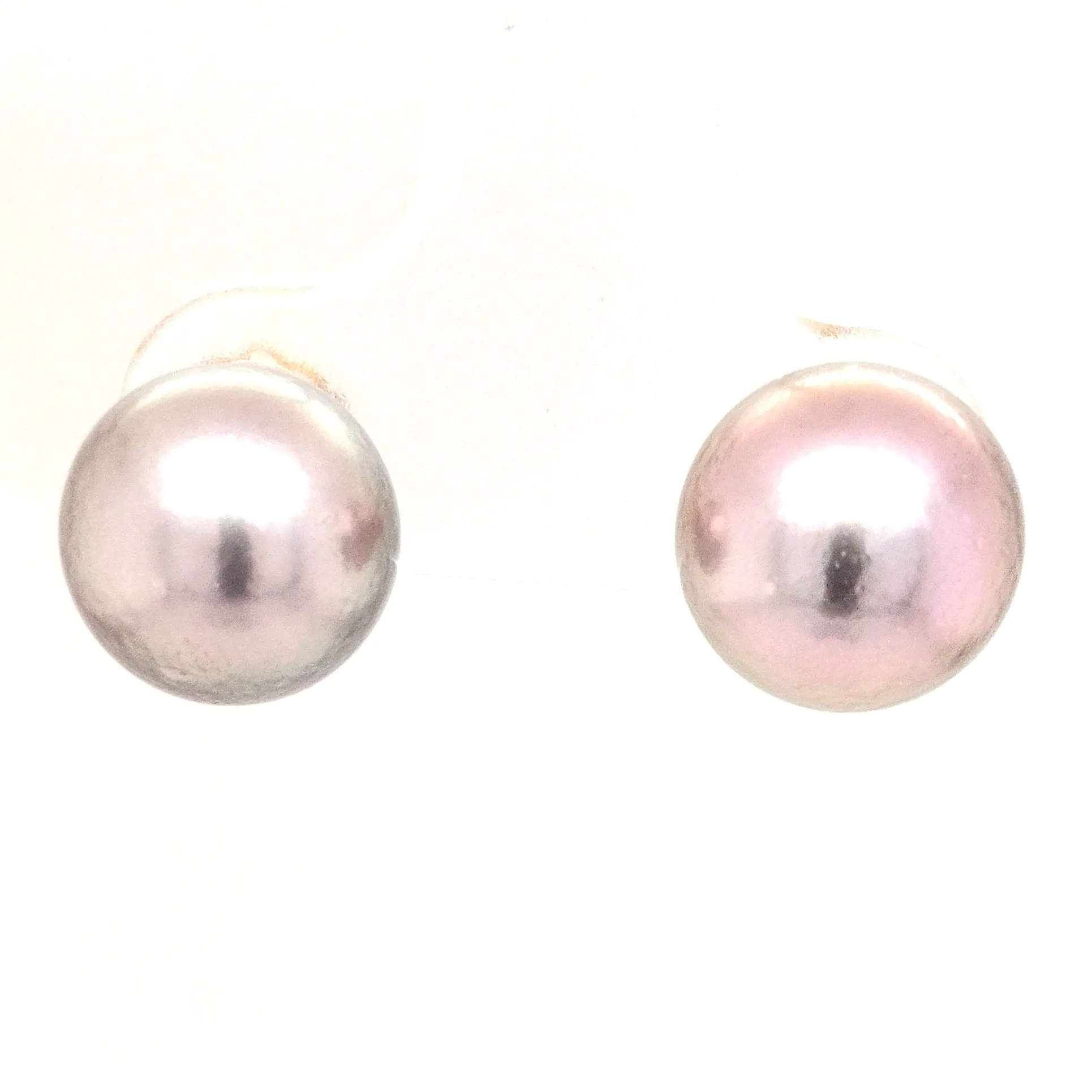 14KY Black Pearl Earring Pair