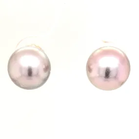 14KY Black Pearl Earring Pair