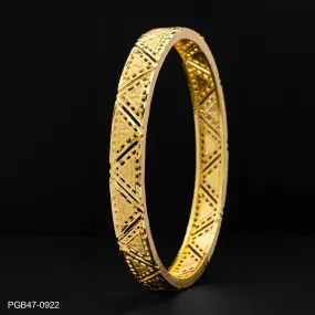 24ct Heavy Gold Plated Boho Style Bangle PGB47-022