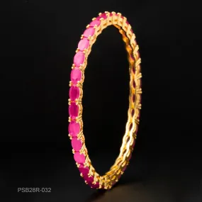 24ct Heavy Gold Plated Stone Bangle  PSB28R-032