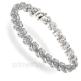 3.00-5.00 CT Round Cut Diamonds - Diamond Bracelet