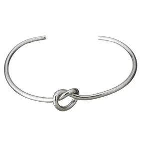 925 Sterling Silver Bangle Bracelet For Women Girls Love Knot  Design