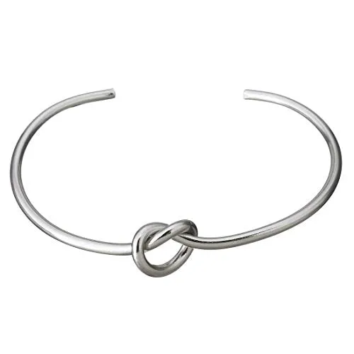 925 Sterling Silver Bangle Bracelet For Women Girls Love Knot  Design