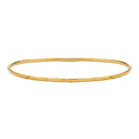 9k Gold 2mm Hammered Nomad Bangle