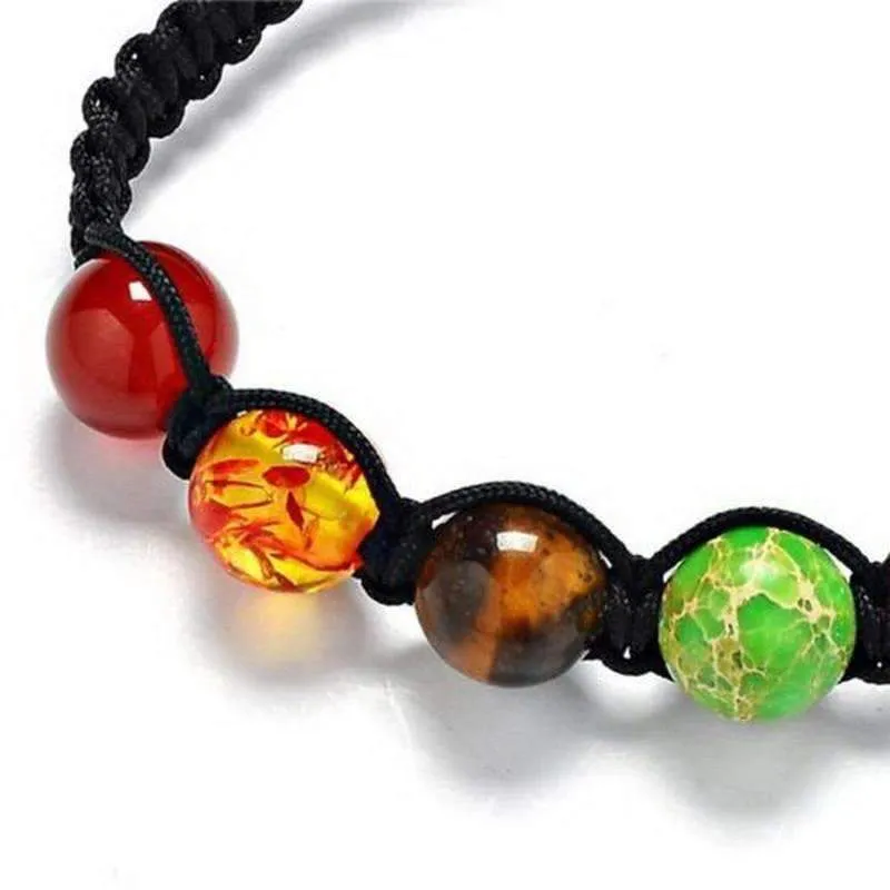 Adjustable Spiritual Chakra Crystal Unisex Bracelet