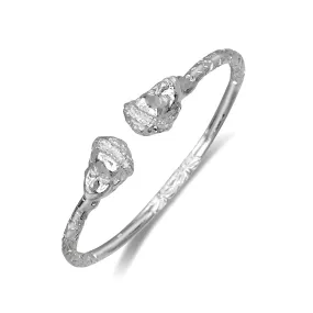 Afro Queen .925 Sterling Silver Bangle, 52 grams, 1 piece