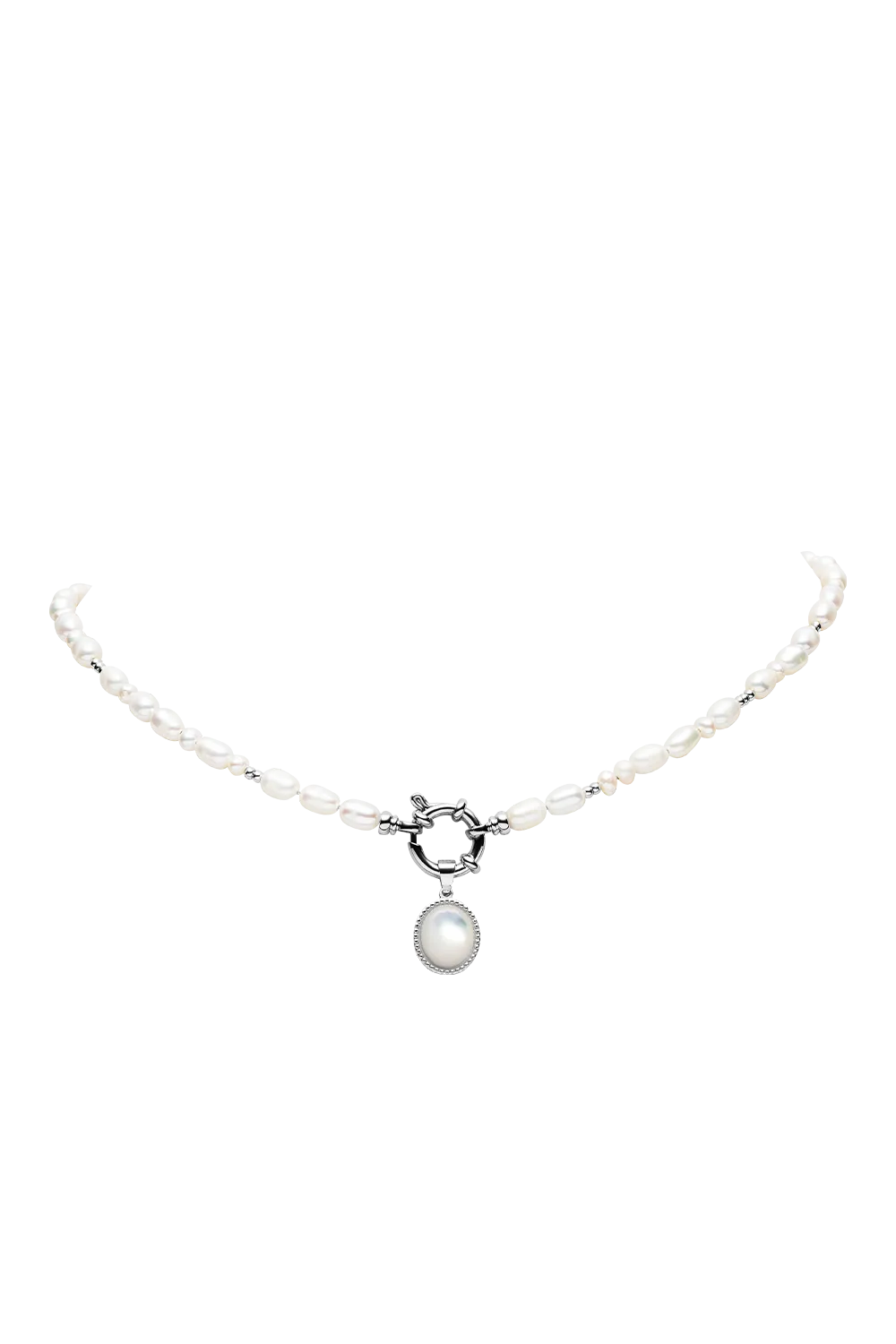 Amalfi Pearl Set Silver