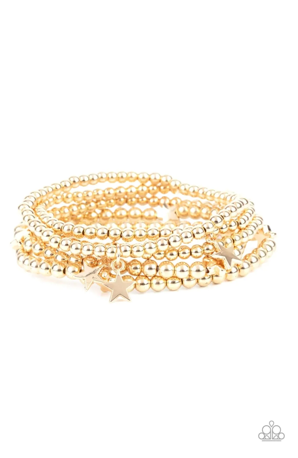 American All-Star Gold Braceler - Paparazzi Accessories