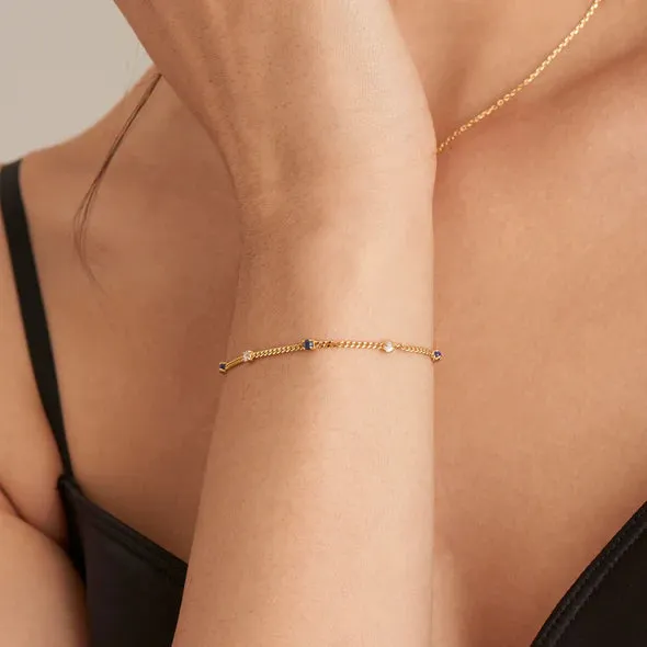 Ania Haie Gold Lapis Chain Bracelet