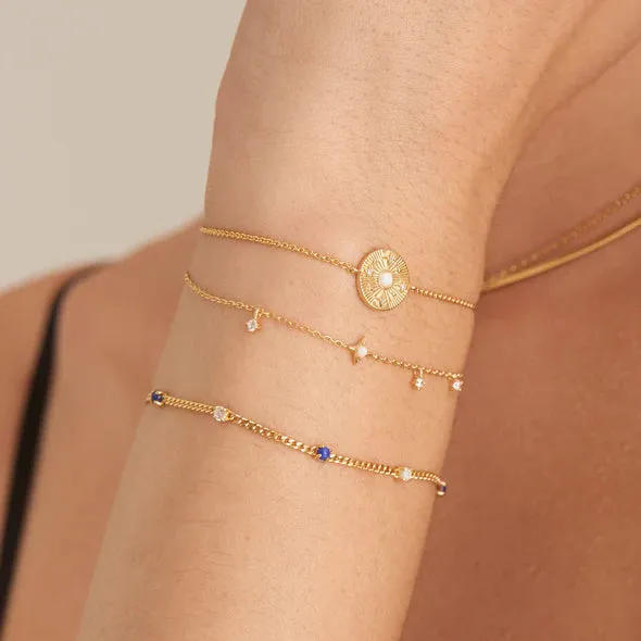 Ania Haie Gold Lapis Chain Bracelet