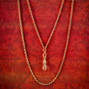 Antique Victorian Guard Chain Necklace 15ct Gold