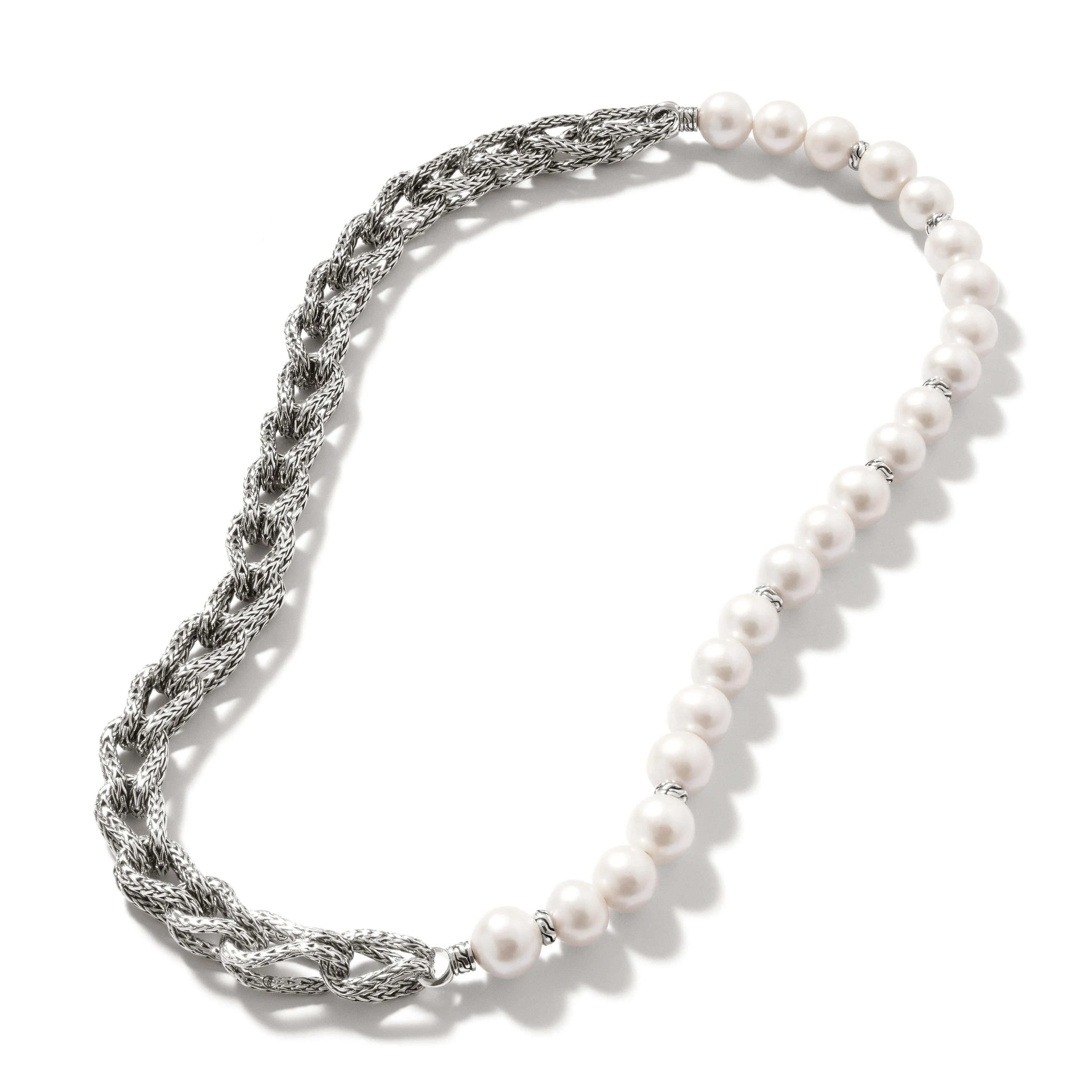 Asli Link Chain Pearl Necklace