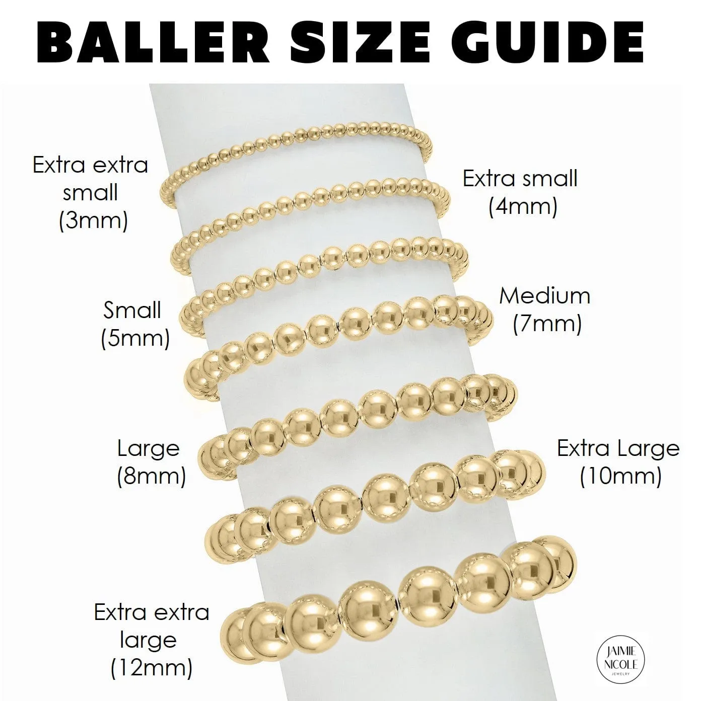 Baller | Gold Bracelets by Size