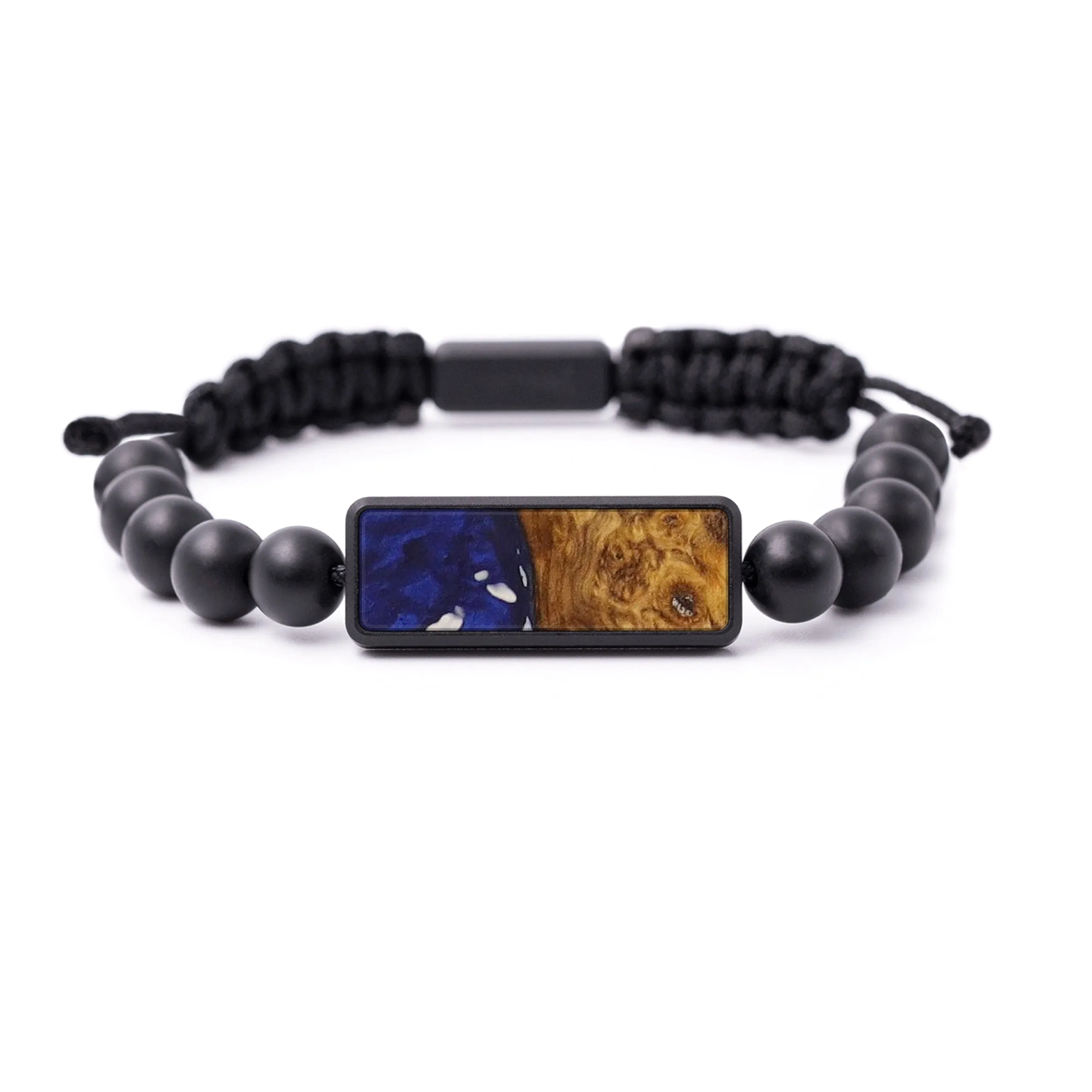 Bead Wood Resin Bracelet - Helenka (Dark Blue, 575767)