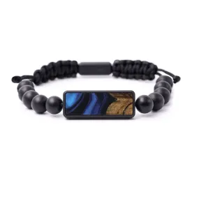 Bead Wood Resin Bracelet - Justyn (Dark Blue, 579790)