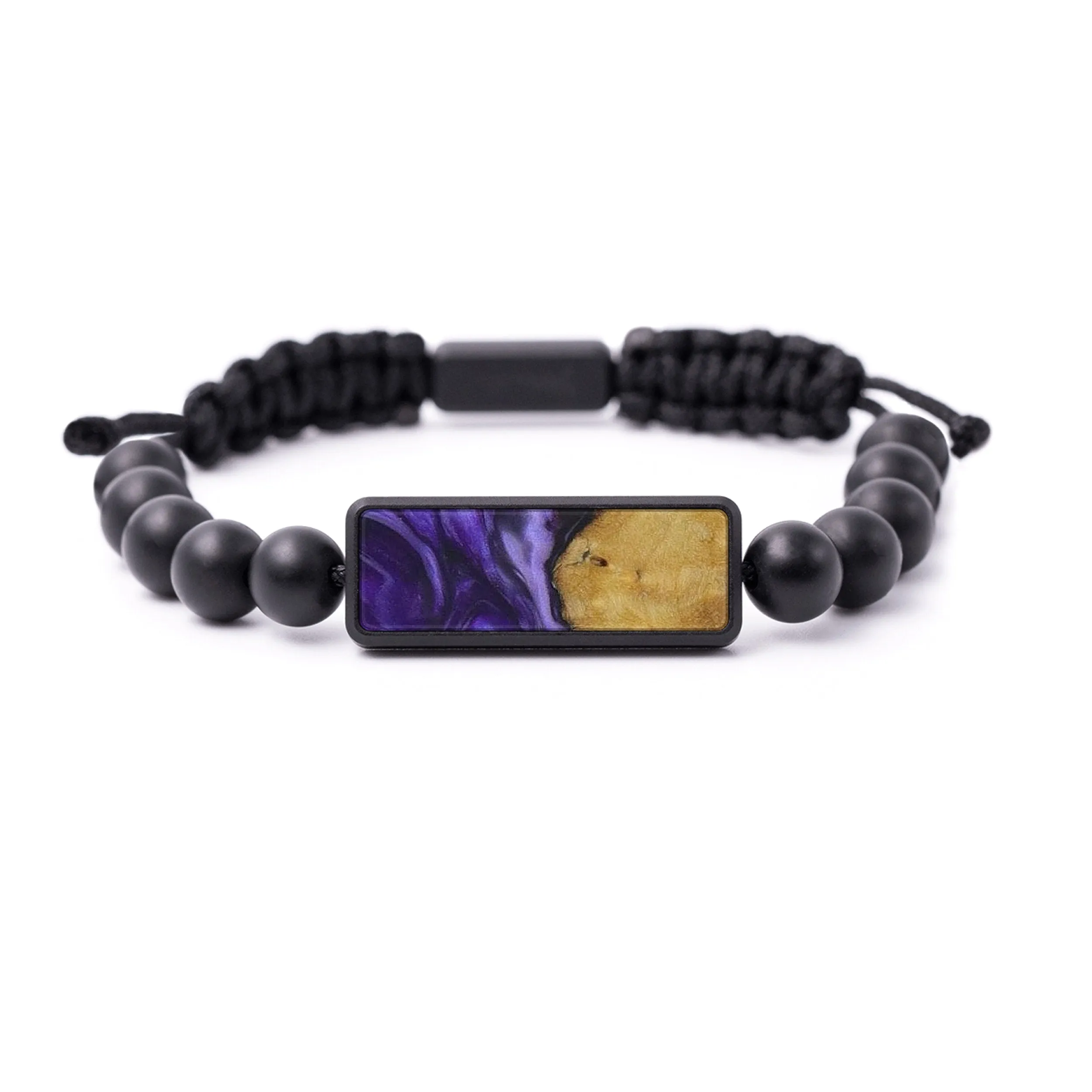 Bead Wood Resin Bracelet - Trena (Purple, 579399)