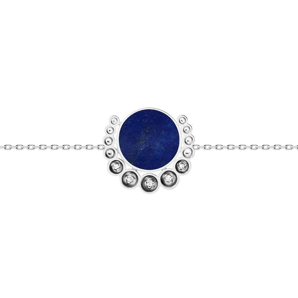 Bint Al Matar White Gold Lapis Lazuli Bracelet