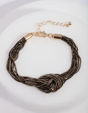 Black Gold Knot Bracelet