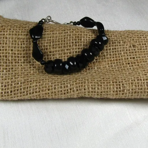 Black Onyx & Fair Trade Bead Bracelet