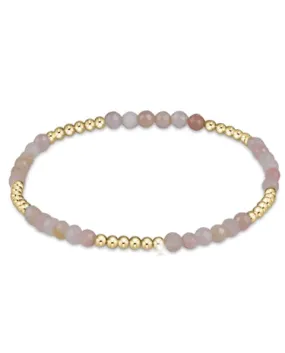 Blissful Pattern 2.5 mm Bead Bracelet - Pink Opal