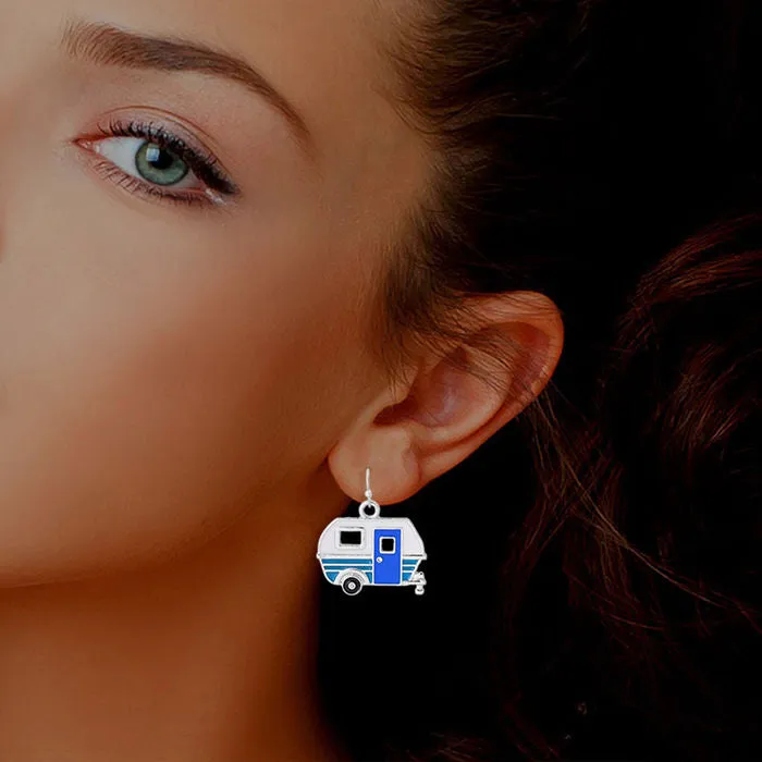 Blue Camper Earrings