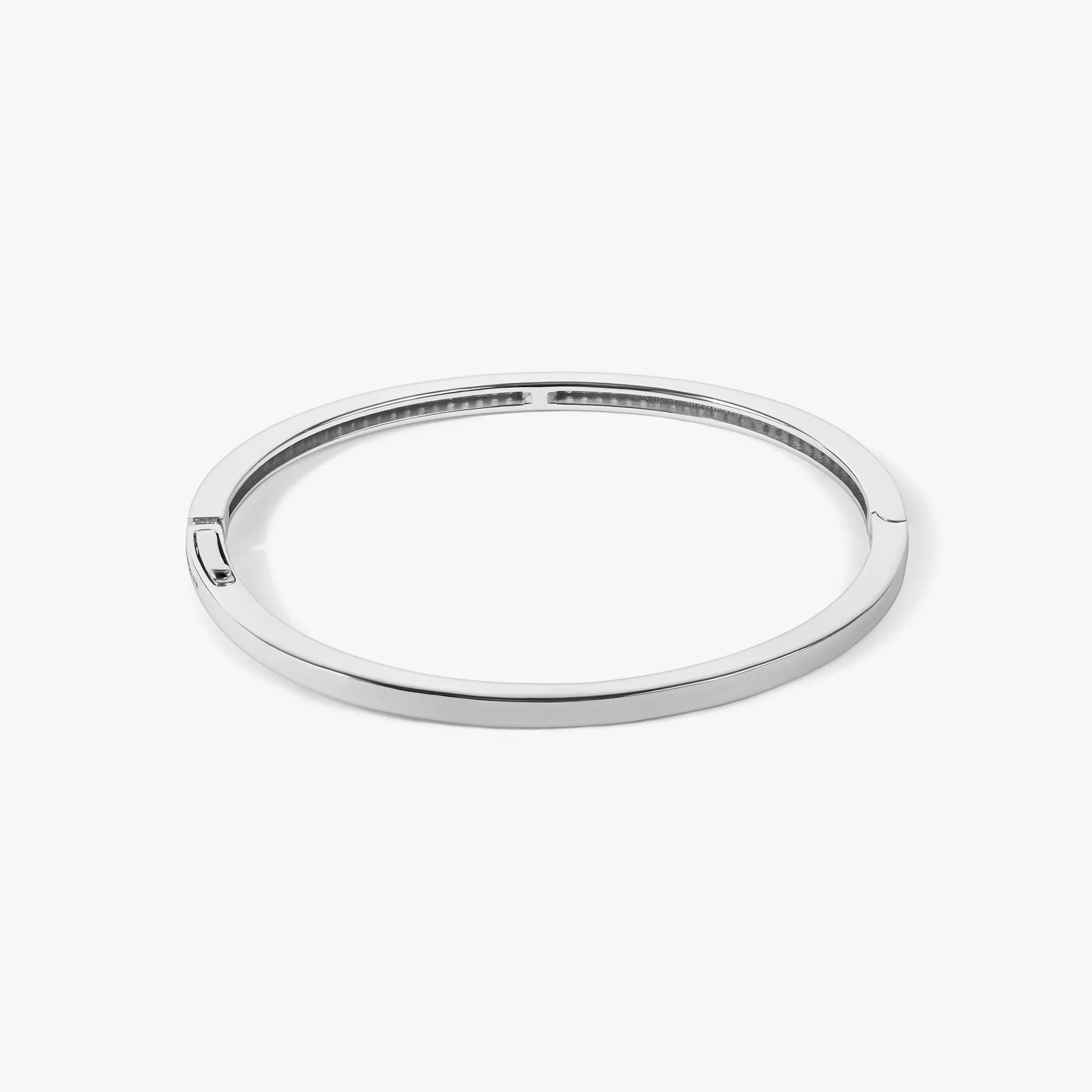 Blue Sapphire Bangle- 9K White Gold