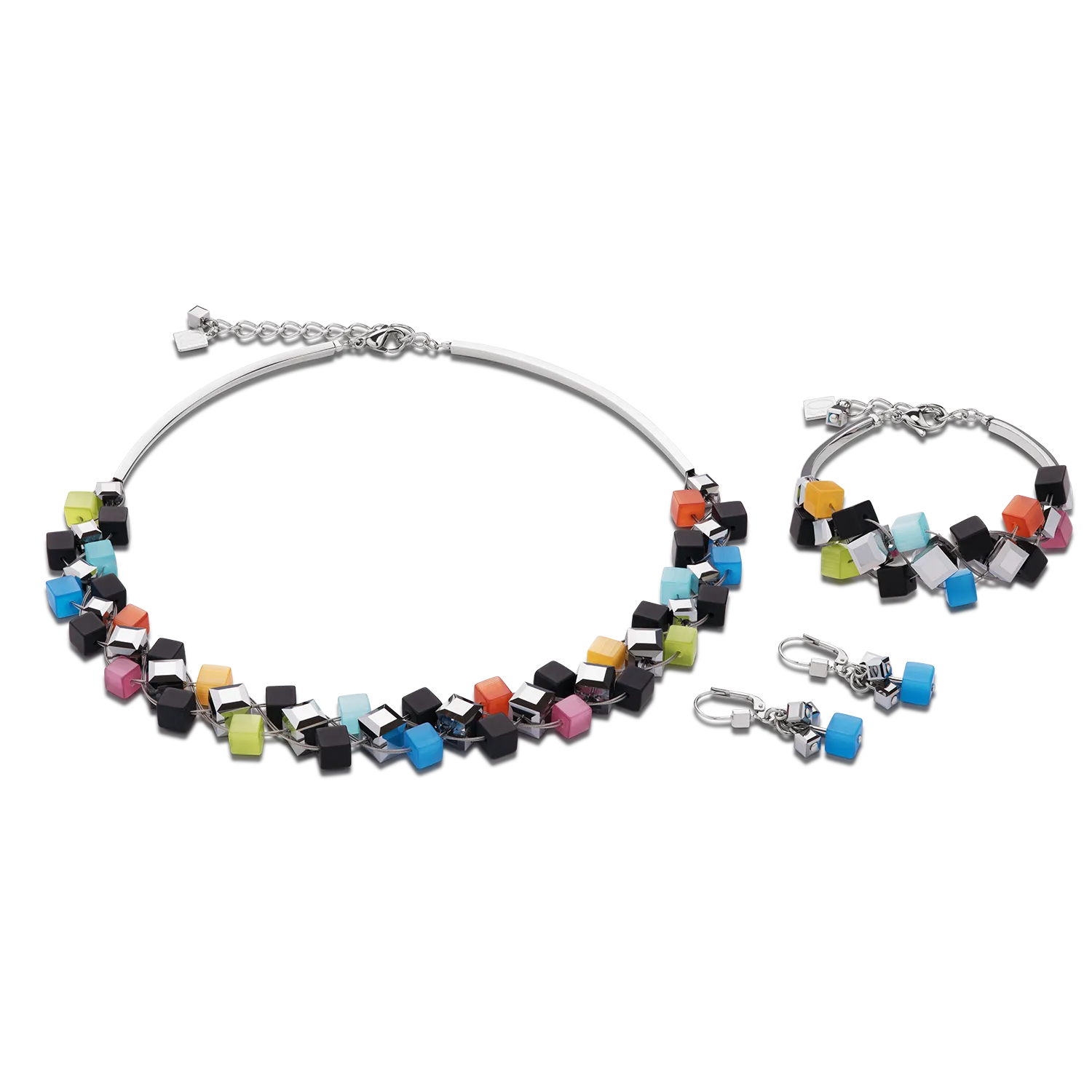 Bracelet Crystals & Onyx multicolour black