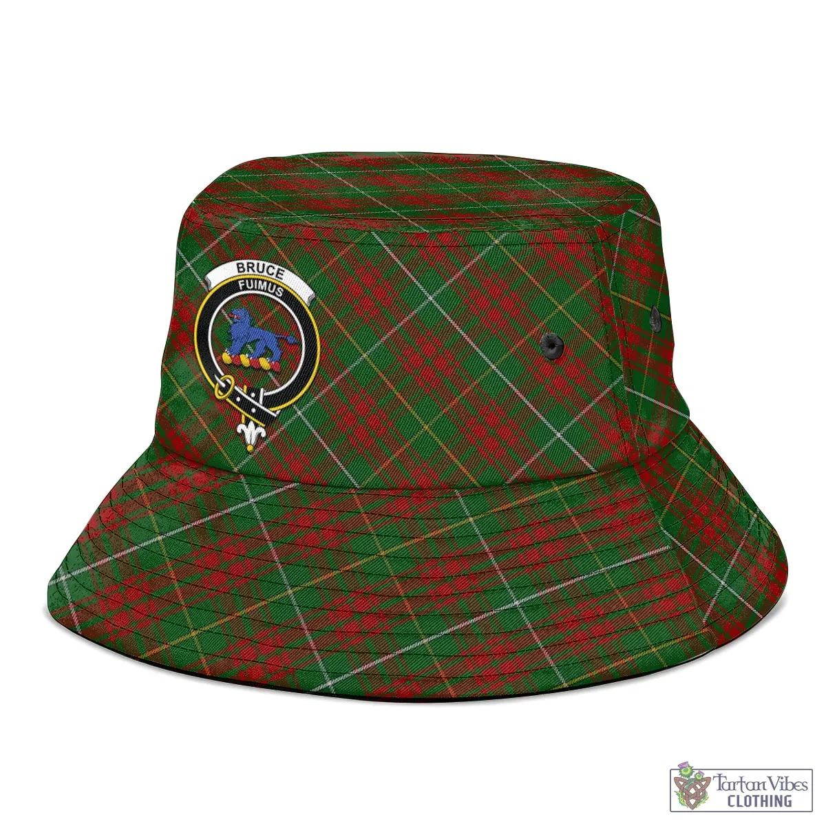 Bruce Hunting Tartan Bucket Hat with Family Crest