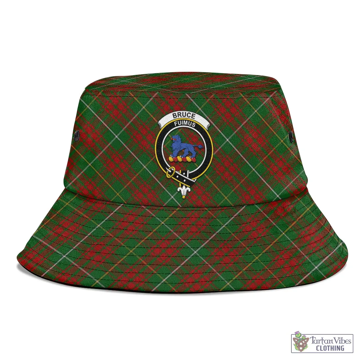 Bruce Hunting Tartan Bucket Hat with Family Crest