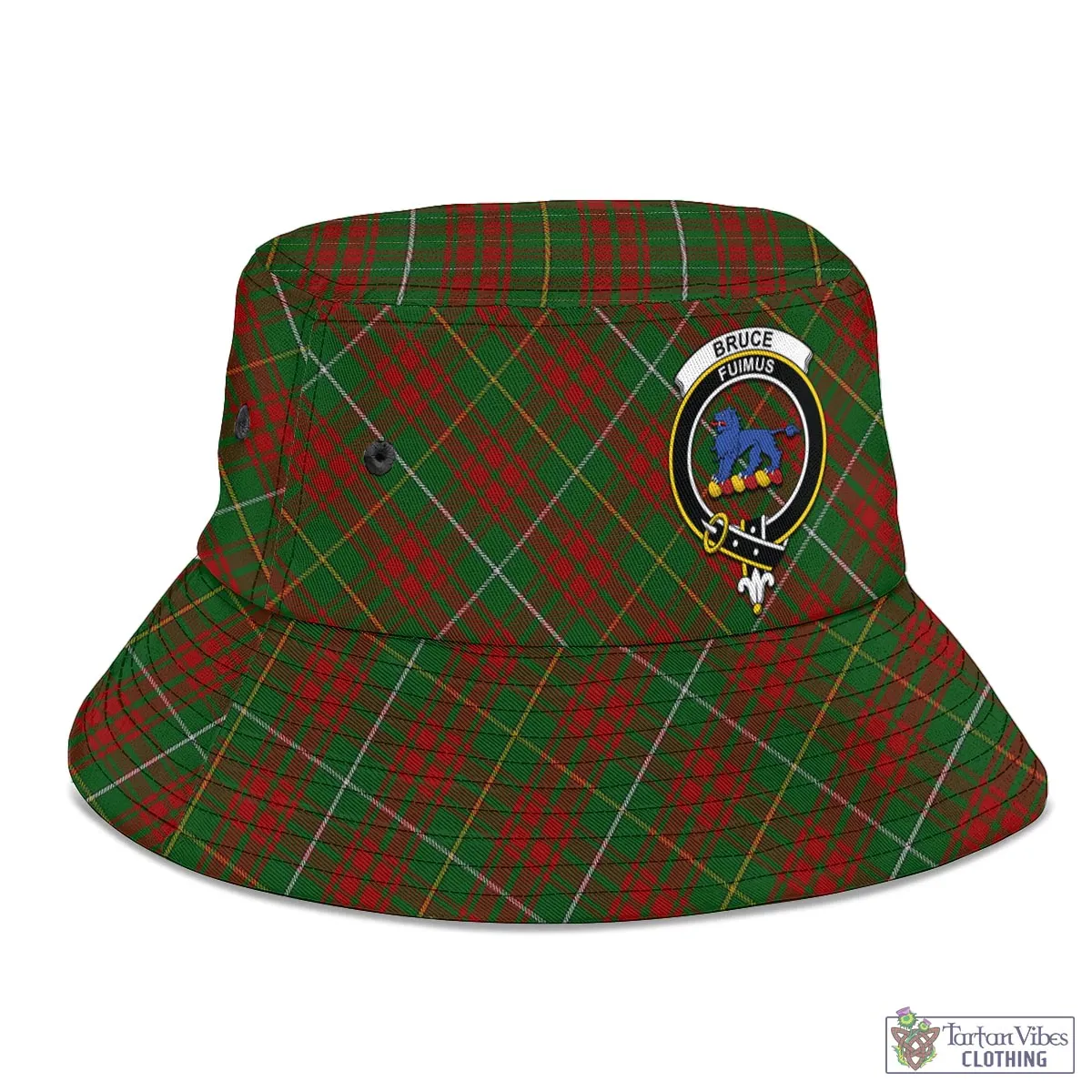 Bruce Hunting Tartan Bucket Hat with Family Crest