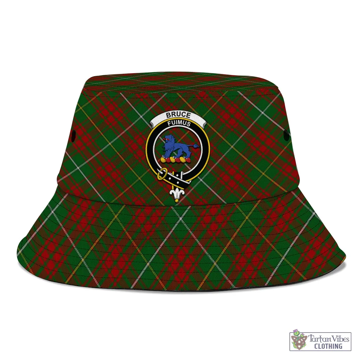 Bruce Hunting Tartan Bucket Hat with Family Crest