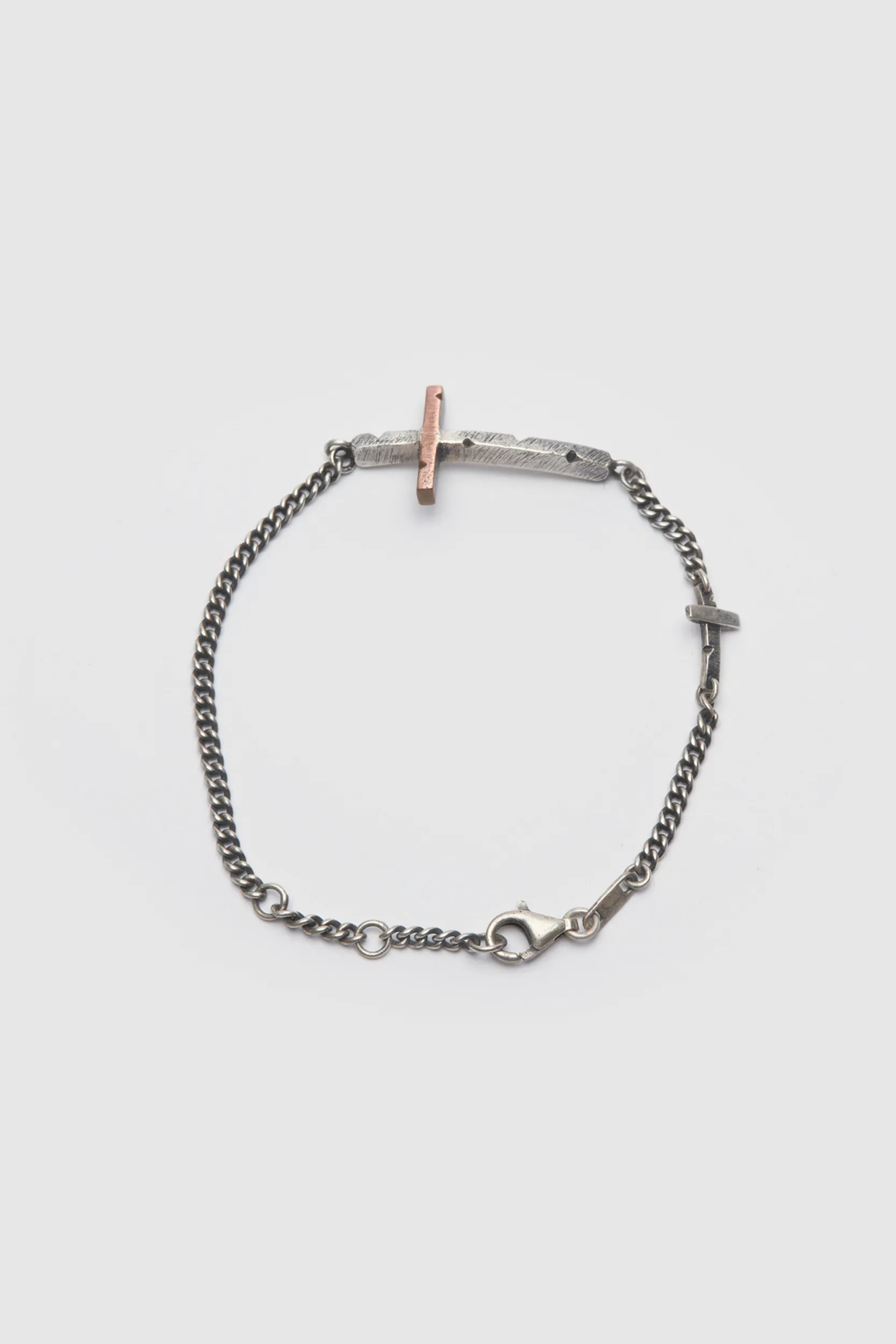 BUCK PALMER - DOUBLE COPPER CROSS BRACELET