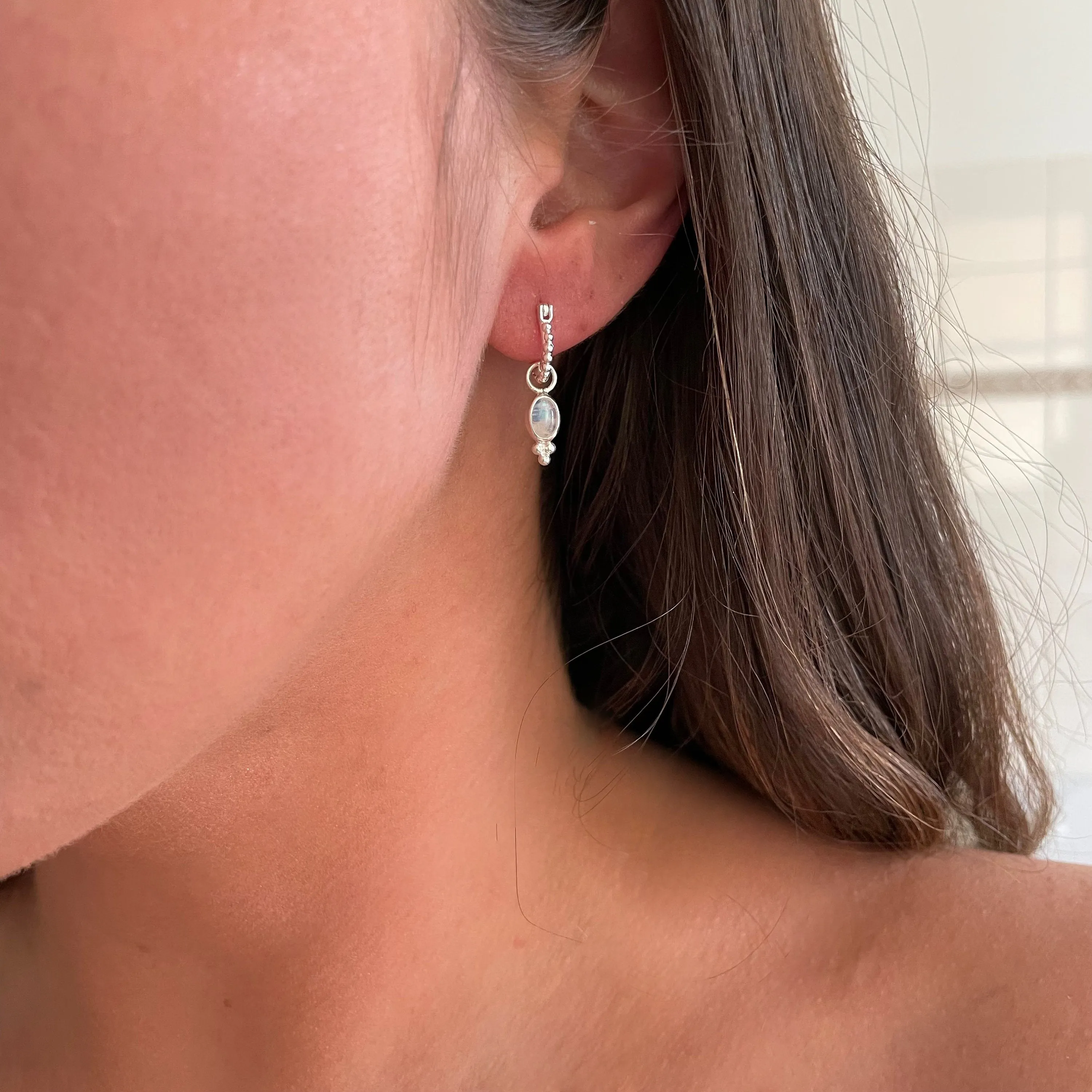 Camille Mini Sterling Silver Hoop Earrings