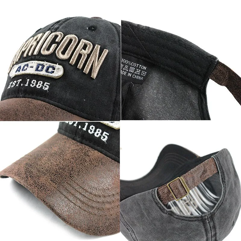 Capricorn AC DC Embroidered Snapback Baseball Cap