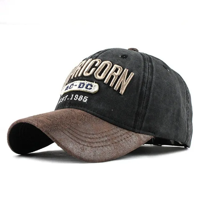 Capricorn AC DC Embroidered Snapback Baseball Cap