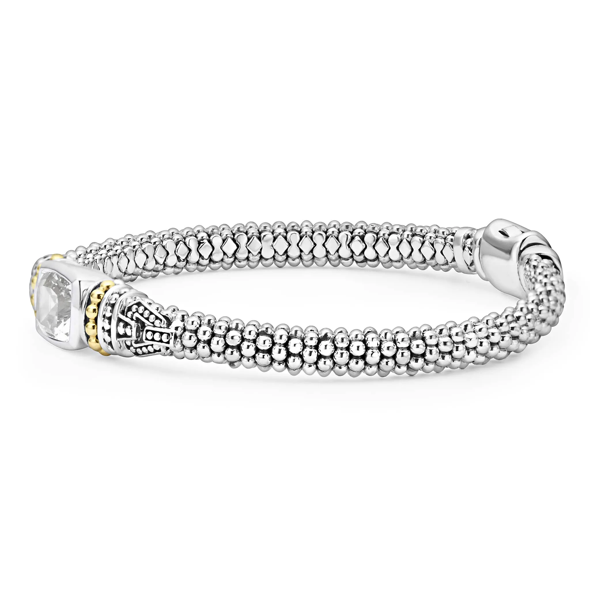 Caviar Color White Topaz Caviar Bracelet | 6mm