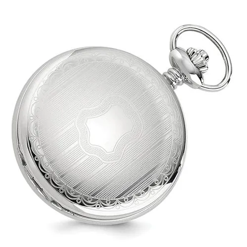 Charles Hubert Chrome-Finish Shield Design Pocket Watch - Engravable