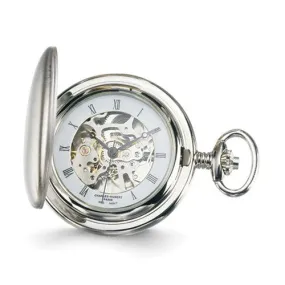 Charles Hubert White Skeleton Dial Pocket Watch - Engravable