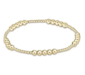 Classic Blissful Pattern Beaded Bracelet - Gold