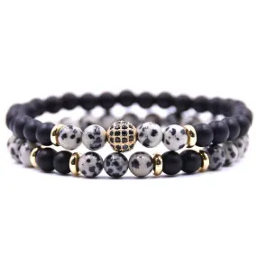 Classy Men Dalmatian Sub Zero Bracelet Set