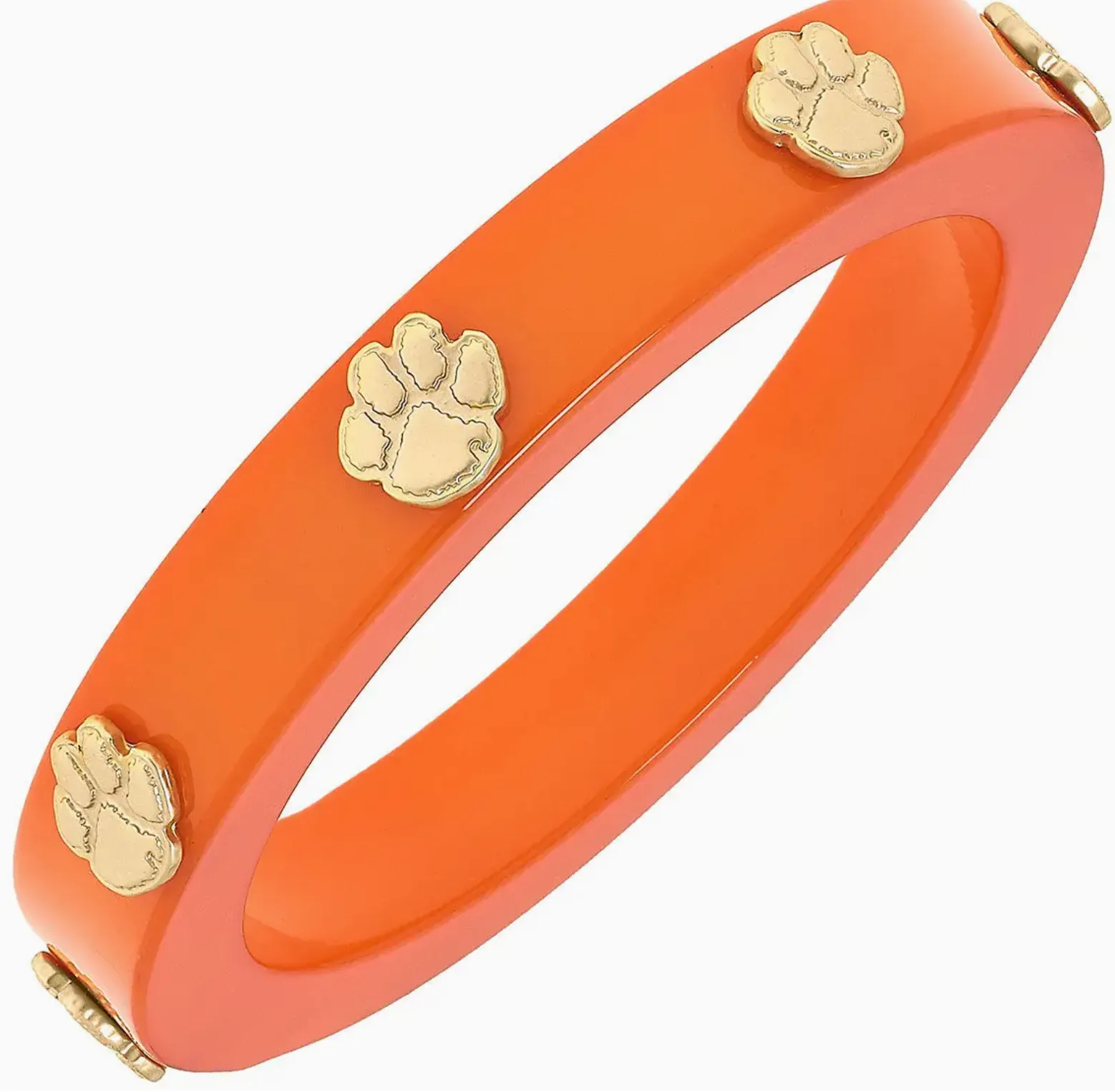 Clemson Tigers Resin Logo Bangle in Orange