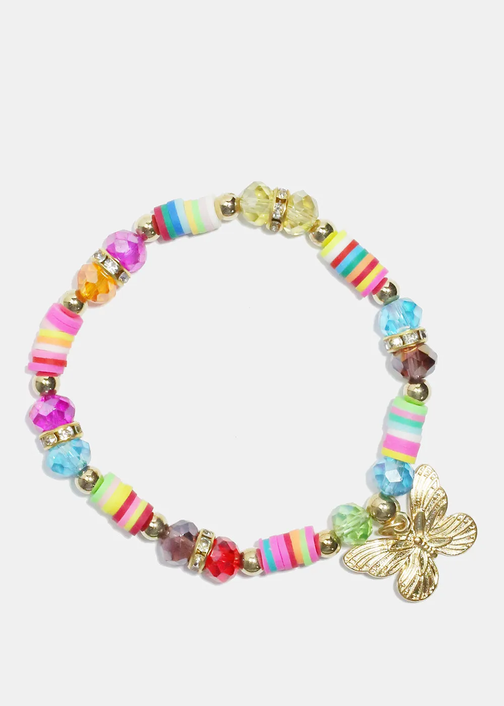 Colorful Beaded Charm Bracelet