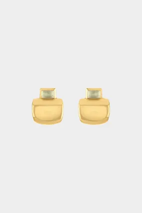 Cowbell Earring Small, Mango Moonstone