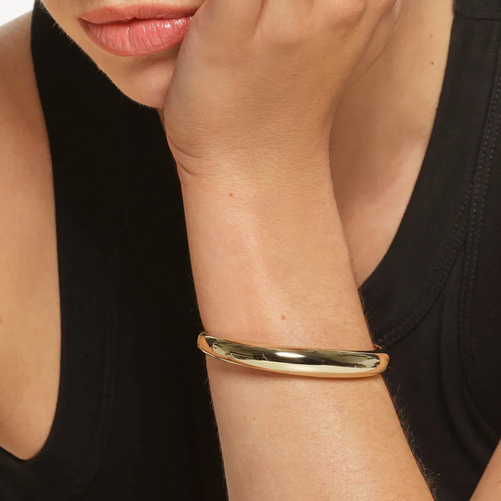 Curve Dome Bangle in Gold